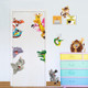 DIY Jungle Animals Cartoon Lion Elephant Giraffee PVC Wall Stickers