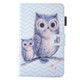 For Galaxy Tab E 8.0 / T377 Lovely Cartoon Wave Owl Pattern Horizontal Flip Leather Case with Holder & Card Slots & Pen Slot