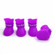 Lovely Pet Dog Shoes Puppy Candy Color Rubber Boots Waterproof Rain Shoes, L, Size:  5.7 x 4.7cm(Purple)