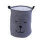 Cartoon Foldable Bucket Dirty Clothes Basket Storage Box(Dark Gray)