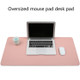 Multifunction Business PVC Leather Mouse Pad Keyboard Pad Table Mat Computer Desk Mat, Size: 80 x 40cm(Pink)