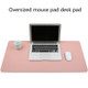 Multifunction Business PVC Leather Mouse Pad Keyboard Pad Table Mat Computer Desk Mat, Size: 80 x 40cm(Apricot)