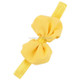 2 PCS Baby Headband Ribbon Chiffon Bow Children Hair Band Headwear(Yellow)