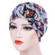 Women Floral Cotton Turban Hat Wrap Cap, Size: M?56-58cm?(Royal Blue Cashew Flower)