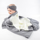 Rabbit Pattern Stereoscopic Ears Baby Knitted Blanket(Grey)