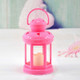 Hollow Star Iron Candle Holder Metal Crafts Portable Candle Holder Decoration(Pink)