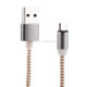 360 Degree Rotation 1m Weave Style Micro USB to USB 2.0 Strong Magnetic Charger Cable with LED Indicator, For Samsung, HTC, LG, Sony, Huawei, Lenovo, Xiaomi and other Smartphones(Gold)
