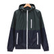 Trendy Unisex Sports Jackets Hooded Windbreaker Thin Sun-protective Sportswear Outwear, Size:XXXL(Dark Green)