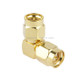 Gold Plated SMA Male to SMA Male Adapter with 90 Degree Angle