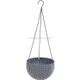 Rattan-like Hanging Basket Plastic Garden Flower Pot Creative Green Dill Absorbent Hanging Basin, Size:M(Gray Ordinary Version)