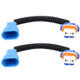 2 PCS 9005 Car HID Xenon Headlight Male to Female Conversion Cable with Ceramic Adapter Socket