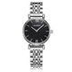 CAGARNY 6880 Fashion Life Waterproof Black Background Silver Steel Band Quartz Watch