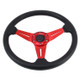 35cm PU Racing Sport Hand Wheel Car Modified Steering Wheel(Red)