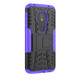Tire Texture TPU+PC Shockproof Case for Motorola Moto G7 Play, with Holder (Purple)