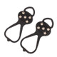 1 Pair Gourd Shape Rubber 5 Teeth Ice Claw Outdoor Non-slip Shoes Covers for Ice Snow Ground