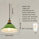 YWXLight LED Industrial Edison Vintage Style Hanging lamp Green Emerald Glass Pendant Light with E27 Bulb (Warm White)