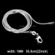 1MM Personality Fashion Silver Plated Snake Bone Chain(Silver length:22 inch)