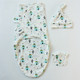 Spring  Summer Cotton Baby Infant Bags Towels Sleeping Bags Knitted Cloth Cap Set, Size:S (50x70 CM)(Tent Tree)