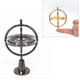 Decompression Toy Zinc Alloy Fingertip Gyroscope with Magnetic Base (Black)