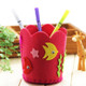 3 PCS Children Handmade Non-woven Fabric 3D Pen Container DIY Toy Baby Creative Toys(Round Rose)