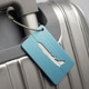 Brush Aluminum Luggage Tag Luggage Boarding Pass Check Tag(Blue)