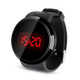 Touch Screen Unisex LED Digital Watch Wristwatch Timepiece Silicon Strap ( Black )(Black)