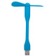 Flexible Mini Portable USB Powered 2-Blade USB Fan(Blue)