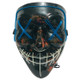 Halloween Festival Party X Face Seam Mouth Two Color LED Luminescence Mask(Blue+Ice Blue)