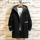 Fashion Casual Style Loose Frock Coat (Color:Black Size:XXL)