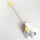 Wooden Arrow Feather Pendant Game Tent Decoration(White Gray)