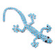 3D Car Wall Decal Stickers Metal Gecko Texture Shape With Blue Diamond, Realistic Rich-design Car Decoration