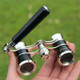 Metal 3 X 25 Lady With Handle Chrome Double Cylinder Telescope(Black )