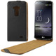 Vertical Flip Leather Magnetic Buckle Case for LG G Flex (Black)