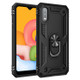 For Galaxy A01 Shockproof TPU + PC Protective Case with 360 Degree Rotating Holder(Black)