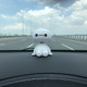 Cartoon Plastic Baymax Robot Shaking Head Figure Car Ornament