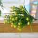 5 Branches Simulation Plastic Starry Rose Simulation Bouquet Home Decoration Flower(Yellow)