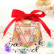 5 PCS Wedding Diamond Shaped Romantic Creative Wedding Supplies Wedding Candy Gift Box, Color:Hand Painting-Red Ribbon, Size:5.8×8×6cm