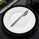 Stainless Steel V-shaped Wall Hanging Design Simple Coffee Spoon Fork Creative Long Handle Stirring Tableware, Style:Fork, Color:Black