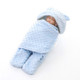 Winter Wrm Knit Solid Color Baby Bag Bedding Accessories, Size:L(78X86cm)(Blue)