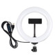 PULUZ 7.9 inch 20cm USB 3 Modes Dimmable Dual Color Temperature LED Curved Light Ring Vlogging Selfie Photography Video Lights with Phone Clamp (Black)