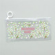 3 PCS Cartoon Floral Pen Bag Student Cute Transparent Pull Bag Creative Stationery(White Flowers)