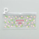 3 PCS Cartoon Floral Pen Bag Student Cute Transparent Pull Bag Creative Stationery(Pink Flowers)