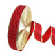 5 PCS 2m Christmas Party Decoration Glitter Powder Christmas Tree Decoration Ribbon(Dark Red)