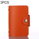 3 PCS Upgraded Version Card Bag Business Card Transparent Protective Cover Color Storage Card Holder, Specification:10 Card Slots(Orange)