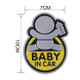 Baby in Car Happy Drinking Milk Infant Adoreable Style Car Free Sticker(Yellow)