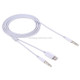 1m 2 in 1 8 Pin Male & 3.5mm Male to 3.5mm Male AUX Audio Cable, For iPhone, iPad, Samsung, Huawei, Xiaomi, HTC