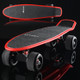 Shining Fish Plate Scooter Single Tilt Four Wheel Skateboard with 72mm Grinding Wheel(Black Red)