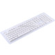 104 Keys Double Shot PBT Backlit Keycaps for Mechanical Keyboard (White)
