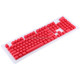 104 Keys Double Shot PBT Backlit Keycaps for Mechanical Keyboard (Red)