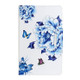 For Samsung Galaxy Tab A 9.7 / T550 Painted Pattern Horizontal Flip Leather Case with Holder(Blue and White Porcelain Butterfly)